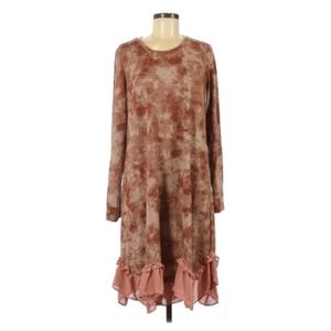 LOGO by Lori Goldstein tie dye ruffled dress